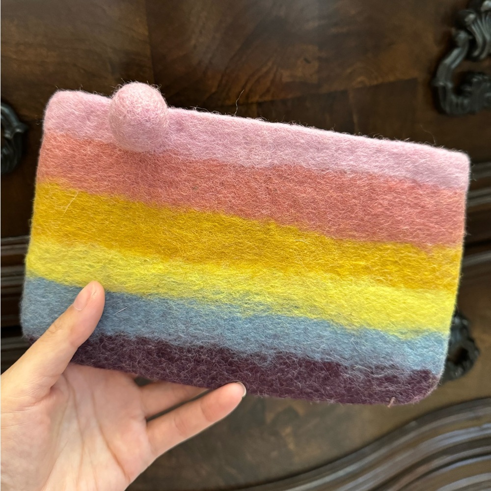 wool felt wallet, card bag, storage bag, unisex